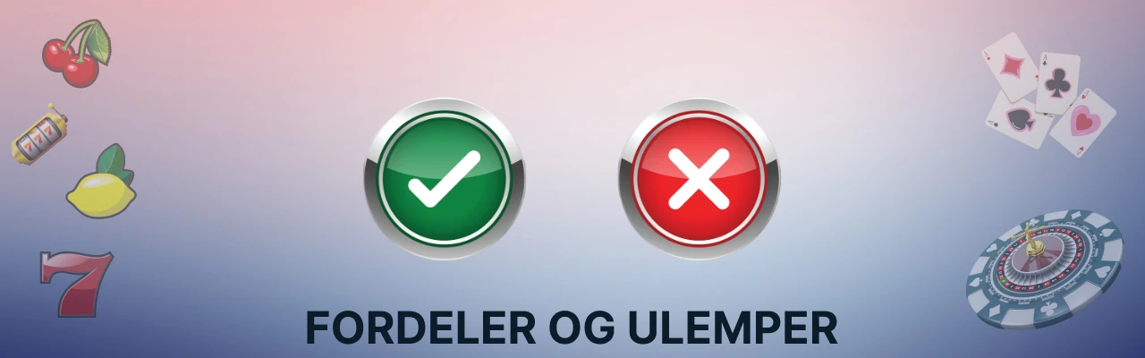 Fordeler og ulemper hos nye casinoer