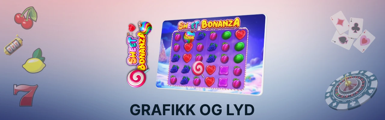 Grafikk og lyd på sweet bonanza