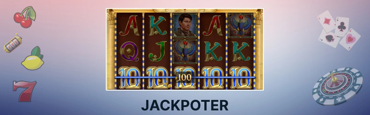 Jackpoter på spilleautomaten book of dead