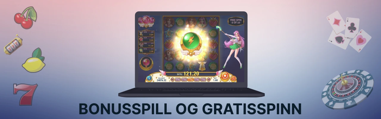 Bonusspill og gratisspinn i moon princess 100