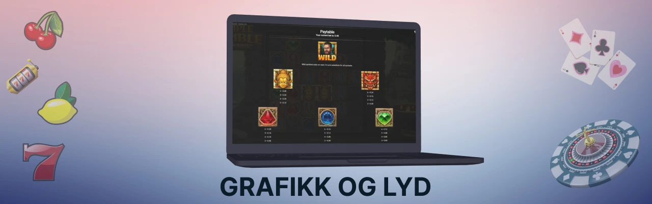 Grafikk og lyd i temple tumble megaways