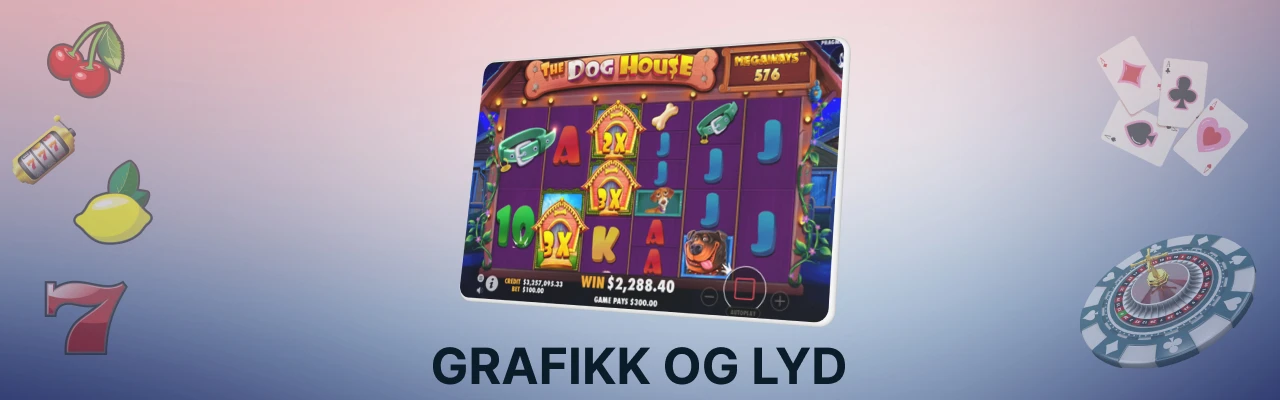 Grafikk og lyd på the dog house megaways