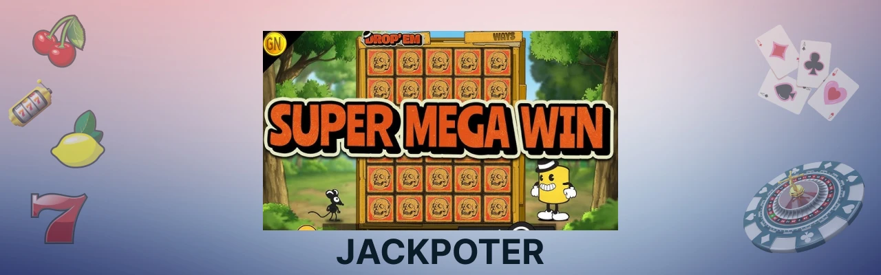 Jackpoter hos spilleautomaten drop em