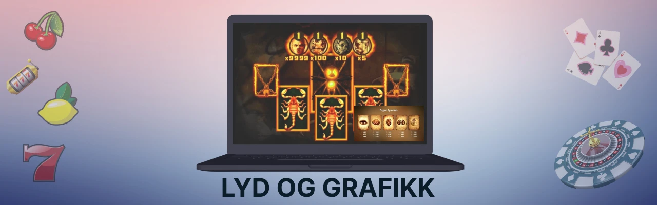 Lyd og grafikk i spilleautomaten mental