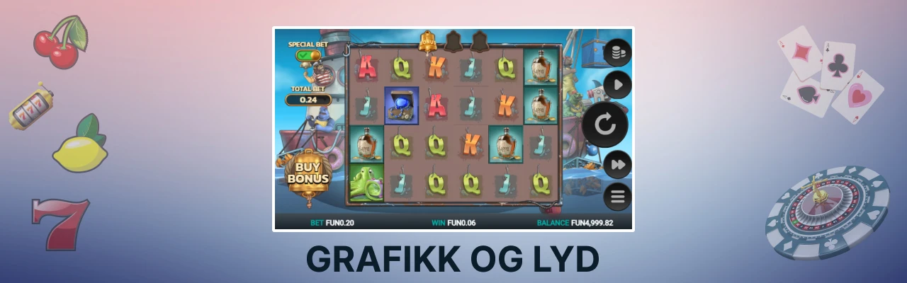 Grafikk og lydspor i net gains