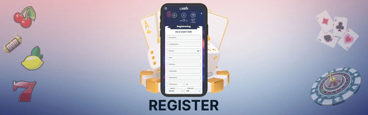 Register deg på lilibet live casino